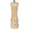 Moulin Manuel à Poivre ou Sel Bois Grand modèle Beige et Transparent Broyeur Céramique