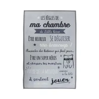 Tapis Règles de La Chambre Gris