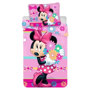 PARURE DE LIT MINNIE FLOWERS 140X200CM 100% COTON