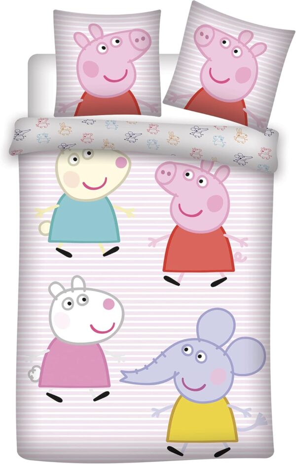 PARURE DE LIT BEBE PEPPA PIG 100X135 CM  100% COTON – Image 2