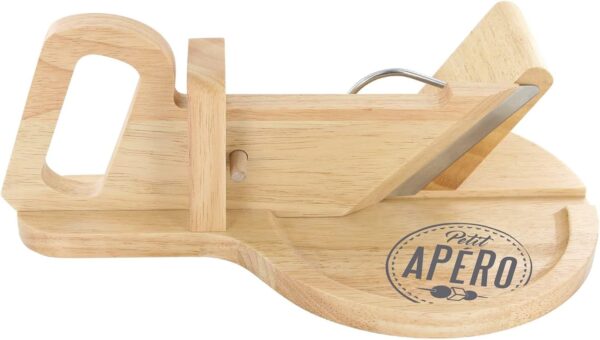 TRANCHEUSE A CHARCUTERIE BOIS ET INOX 30,50 x 19,30 x 12,40 cm – Image 2