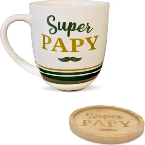 Coffret Tasse et Sous Tasse Super Papy
