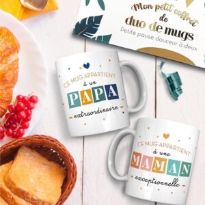 COFFRET DUO MUGS PAPA/MAMAN
