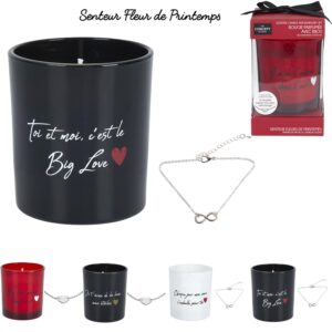 BOUGIE PARFUMEE MESSAGE D'AMOUR + BIJOU SURPRISE