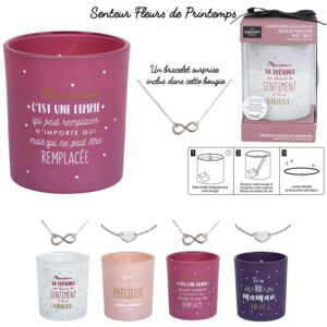 BOUGIE PARFUMEE MAMAN + BIJOU SURPRISE