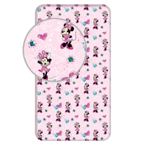 Drap housse Minnie Fleurs 90 x 200 cm