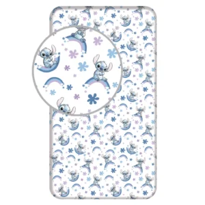 Drap housse Stitch Rainbow 90 x 200 cm