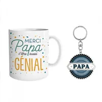 Coffret mug/porte clé Papa génial