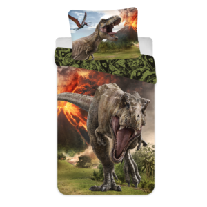 Parure de lit  JURASSIC VOLCANO avec housse de couette 100 % coton