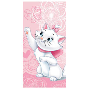 Serviette de plage Marie cat Rose claire 140x70cm